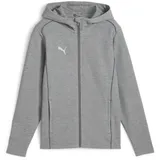 Puma teamFINAL Casuals Kapuzenjacke Herren 33 medium gray heather/silver M