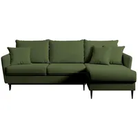 Selsey Ecksofa mit Schlaffunktion Volio ¦ grün ¦ Maße (cm): B: 223 H: 88