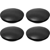 QUARKZMAN 4 Stück Silikonstopfen, 40mm ID Runde Dichtstopfen, Wasserdichter Gummistopfen Wiederverwendbarer, Solider lochstopfen Dichtungsstopfen für Rohre Ausrüstung,Schwarz