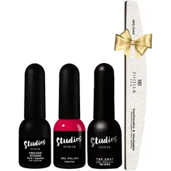Didier Lab Nagelpflege-Set 'Maniküre 3-Schritte Set + Geschenk' Red -Impulse Rot 
