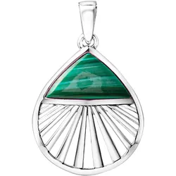 Zeeme Gemstones Anhänger 925/- Sterling Silber rhodiniert Malachit