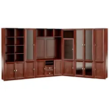 JV Möbel Eckschrank 242,5 x 226 x 44,2 cm Braun