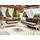 Beliani POSITANO Loungeset 5-Sitzer grau/weiß/braun