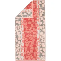CAWÖ Noblesse Harmony Floral Handtuch 50 x 100 cm koralle