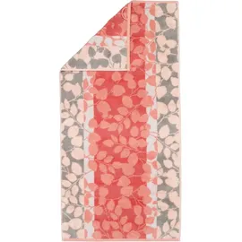 CAWÖ Noblesse Harmony Floral Handtuch 50 x 100 cm koralle