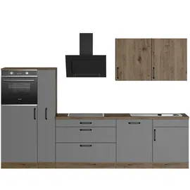 WIHO KÜCHEN Küchenzeile Elba 310 cm grau