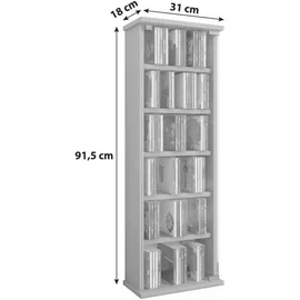 VCM CD-Regal Vetro 31 x 18 x 91,5 cm Buche