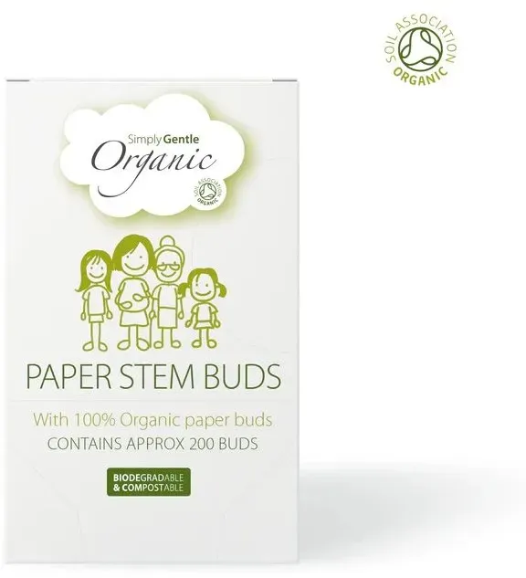 Simply Gentle Organic Paper Stem Buds Wattestäbchen 200 St.