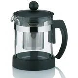 Kela 11458 Teekanne aus Glas mit Edelstahl-Siebeinsatz, 1.0 l, Auron