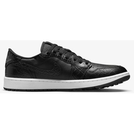 Nike Air Jordan 1 Low Golfschuh "Black Croc", Schwarz, Größe: 45