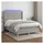 vidaXL Boxspringbett mit Matratze & LED Hellgrau 140x200 cm Stoff