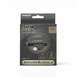 Integral Secure 360-C 64 GB Software-verschlüsselter USB-Flash-Laufwerk – USB-C-Anschluss – 256-Bit-AES-Verschlüsselung – kompatibel mit Mac, MacBook, PC, Laptop