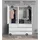 mokebo Drehtürenschrank Der Grenzenlose 150 x 187 x 58 cm Weiß