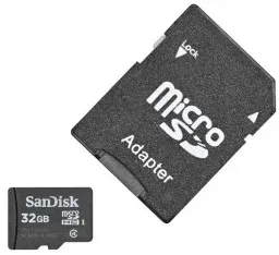 Indexa 27285 microSDHC Karte 32GB Class 4 SanDisk mit Adapter auf SD-Karte SDKARTE 32GB SDKARTE32GB