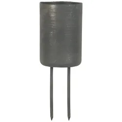 IB Laursen Kerzenhalter hoch mit Spieß für dickere Stabkerze 3,8 cm, Höhe 11.3, Ø 3.8 cm, zink