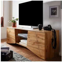 FineBuy TV Schrank FineBuy Lowboard 160x50x40 cm Holz Fernsehkommode Fernsehschrank