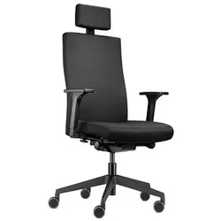 Trendoffice by Dauphin Bürostuhl to-strike comfort mit Nackenstütze  , 9246 Stoff schwarz, Gestell schwarz