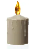 MARELIDA LED Kerze Grablicht H 11,5 cm beige