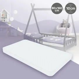 ML-Design Kindermatratze 80 x 160 x 10 cm, Schadstoffgeprüft, für Kinderbett