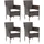 vidaXL Polyrattan Essstühle 53 x 58 x 84 cm braun 4 St.