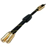 Roline Audio Adapter 3,5mm Klinken-Stecker - 2x Klinken-Buchse 0,15m (11094213)