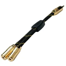 Roline Audio Adapter 3,5mm Klinken-Stecker - 2x Klinken-Buchse 0,15m (11094213)