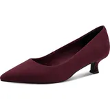 Marco Tozzi Damen Pumps mit Queenie-Absatz Spitz, Rot (Mulberry), 37 EU