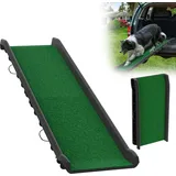 XMTECH Hunderampe klappbar Hundetreppe Hundeautorampe Auto Kofferraumrampe für Haustiere Einstiegshilfe für Kofferraum, bis 90 kg, 156x40cm, leic... - Grün