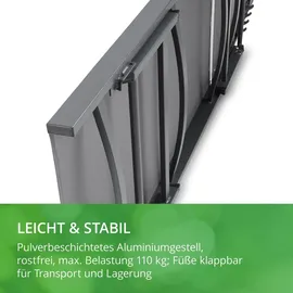 LECO Elina Sonnenliege 149 x 63 x 96 cm Grau
