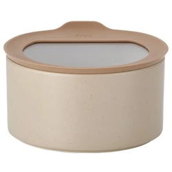 NEOFLAM® Vorratsdose FIKA One Keramik Vorratsdose 1000ml - Sand Beige, Keramik, Silikon, (1-tlg) beige