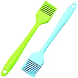 PARENCE.- Set mit 2 Silikon-Küchenbürsten/Set mit 2 Bürsten zum Backen – Gebäck, Grillen, tägliches Kochen – hitzebeständig (Mix aus Farben)