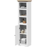 vidaXL Bodo Badschrank 44 x 160 x 30 cm Weiß/Braun