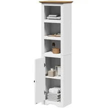 vidaXL Bodo Badschrank 44 x 160 x 30 cm Weiß/Braun