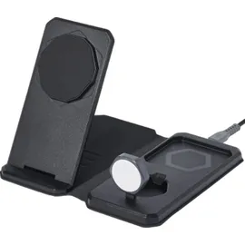 Urban Armor Gear UAG 3in1 Travel Charger (25 W), Wireless Charger, Schwarz, Grau