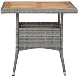 vidaXL Garten-Esstisch 80 x 80 x 75 cm grau/braun