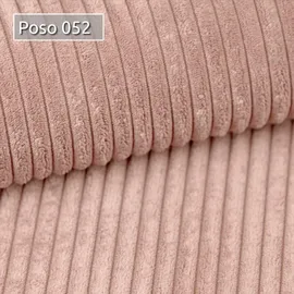Sofnet Wohnlandschaft Cord U-Form 3-Sitzer Rosa