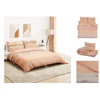 vidaXL Bettwäsche-Set Rosa 200 x 220 cm
