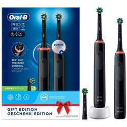Oral-B Elektrische Zahnbürste Pro 3 3900 Black Edition – Elektrische Zahnbürste – schwarz schwarz