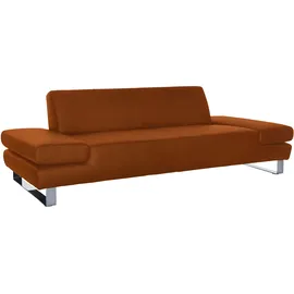 W.Schillig Couch Leder 3-Sitzer Braun