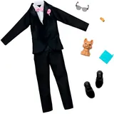 Mattel Barbie-Mode, Set mit Bräutigam-Outfit für Ken-Puppe am Hochzeitstag