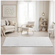 Homestyle4u Teppich Kurzflor 160x230 cm Grau Schlafzimmer Wohnzimmer 3022