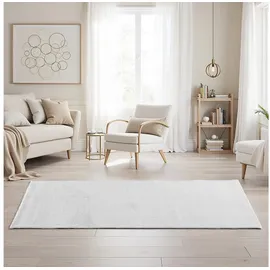 Homestyle4u Teppich Kurzflor 160x230 cm Grau Schlafzimmer Wohnzimmer 3022