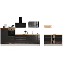 Respekta Küchenzeile Gabriel 320 cm Grau Hochglanz