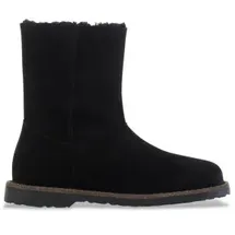 Birkenstock für Damen. 1030242 Uppsala Zip Shearling Lederstiefel schwarz (39), Wohnung, Reißverschluss, Lässig