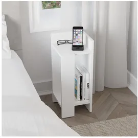 Decortie Nachtschrank Elos 27 x 60 x 25 cm Weiß