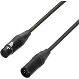 Adam Hall Cables 5 STAR DGH 0500 DMX Kabel Neutrik XLR male auf XLR female, schwarz, 5m
