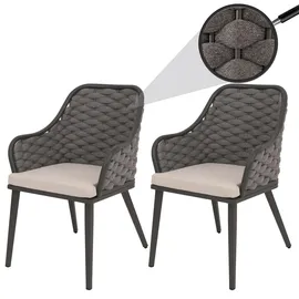 Proregal Gartenstuhl 59 x 63 x 84 cm anthrazit 2 St.