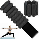 KOOOGEAR Verstellbare Gewichtsmanschetten Set 2 Stück, Knöchel- und Handgelenkgewichte für Fitness Pilates Yoga Aerobic und Joggen (Jeweils 0,5 kg /1 kg) (schwarz, 1 kg)