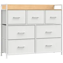 Songmics Kommode 98 x 85 x 28,5 cm Weiß