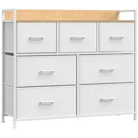 Songmics Kommode 98 x 85 x 28,5 cm Weiß